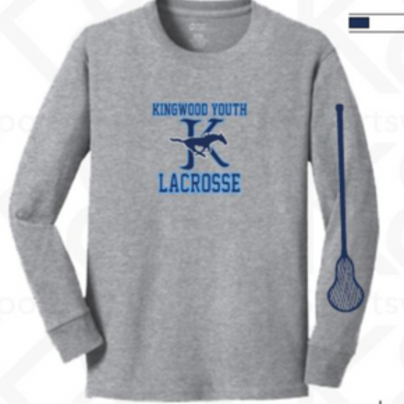 Long Sleeve Grey w BLUE stick Main Image