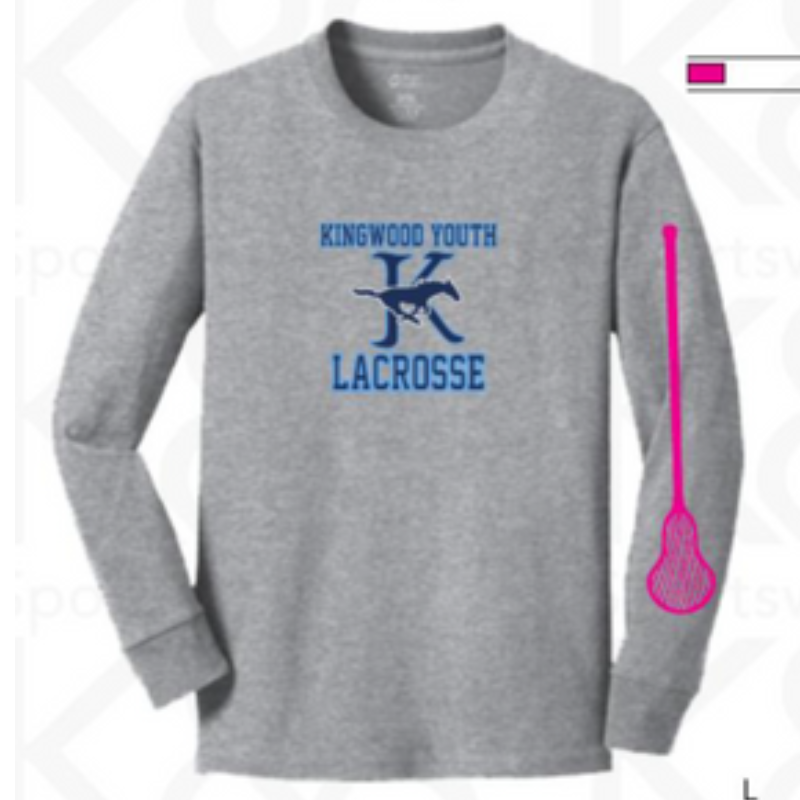 LONG SLEEVE GREY w PINK STICK Main Image