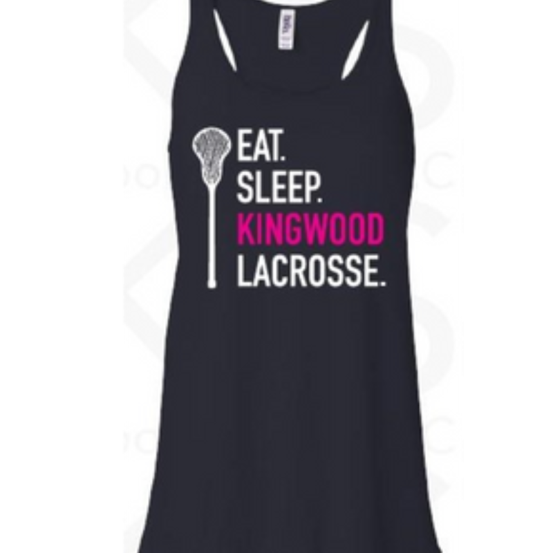 EAT/SLEEP -  Womens Flowy Tank (Pink Kingwood Letters) Main Image