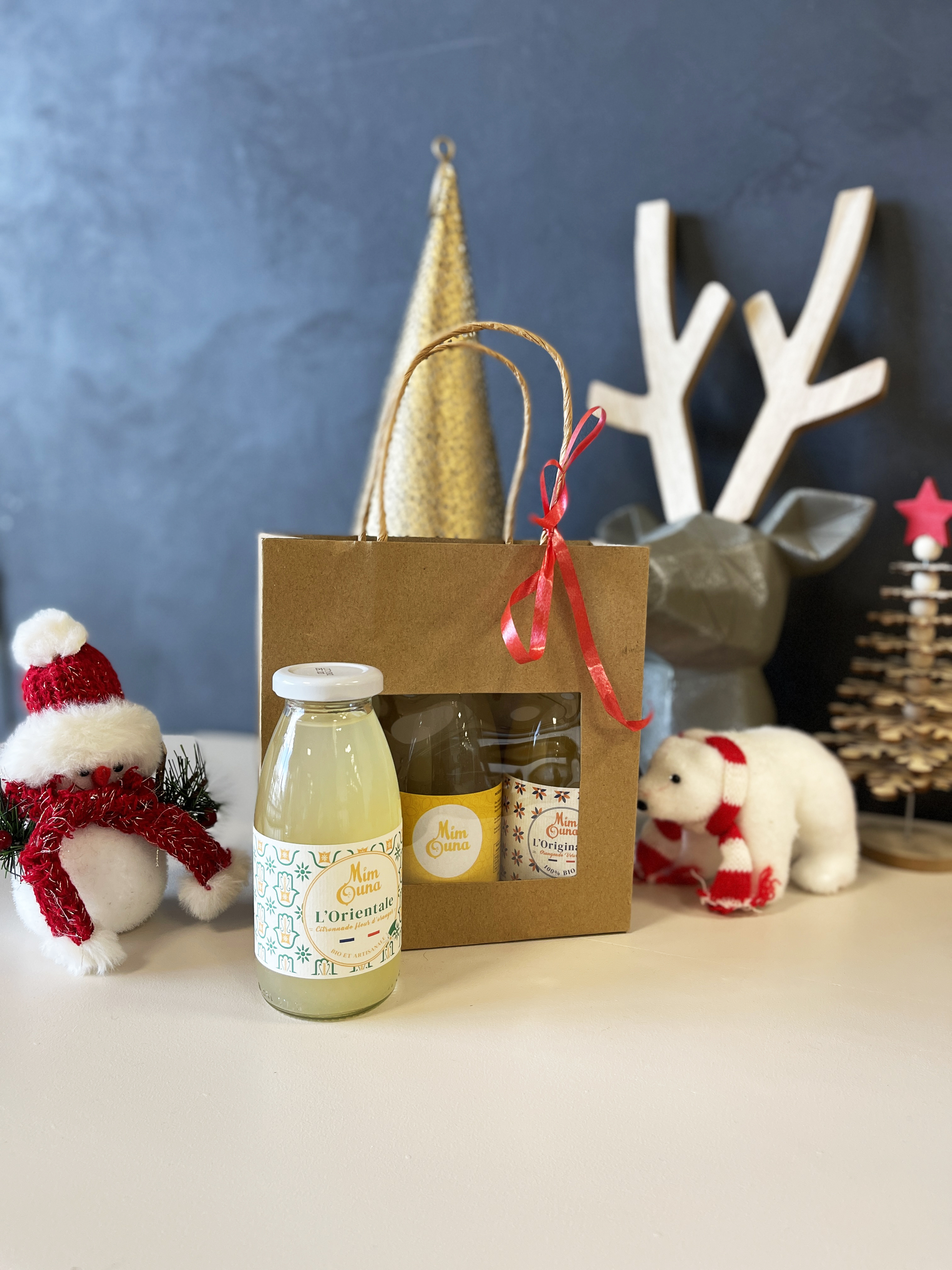 Le panier de 3 petites bouteilles de 75cl