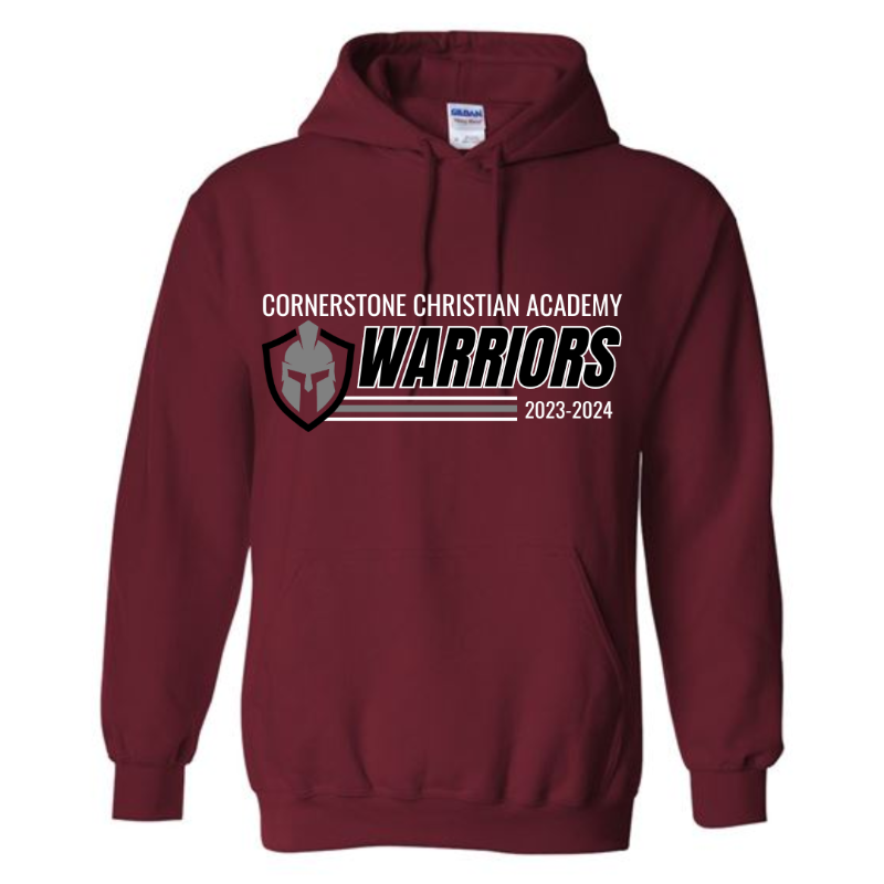 Burgundy CCA Hoodie Sweatshirt Main Image