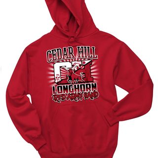 Red Pullover Hooded Sweatshirt 2X-3X 
