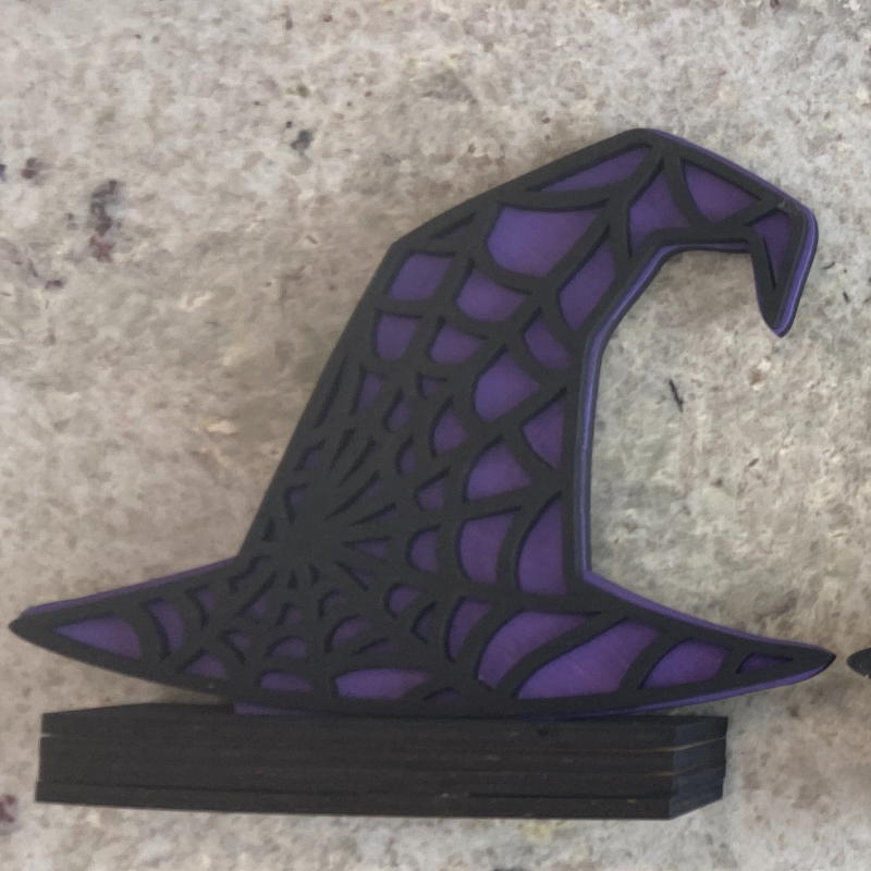 Witch Hats on Stands Set of 3  (5”, 7”, 9”)
