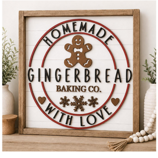 Gingerbread Homemade Sign