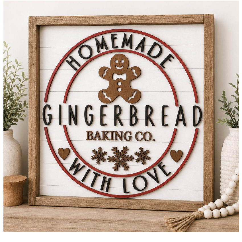 Gingerbread Homemade Sign