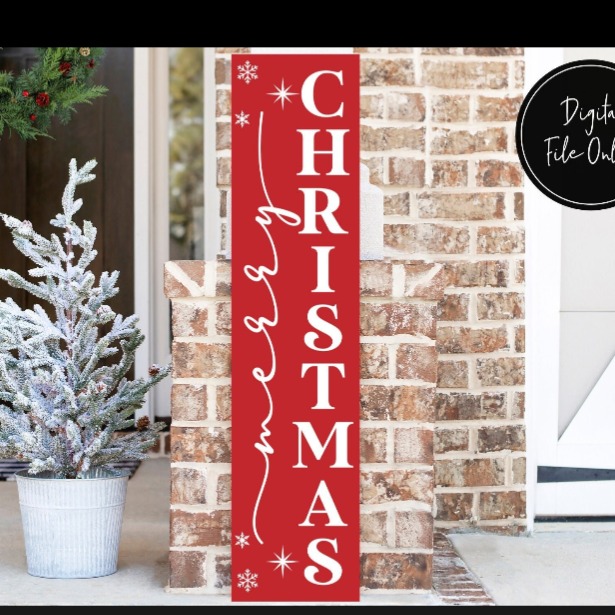 Merry Christmas porch sign