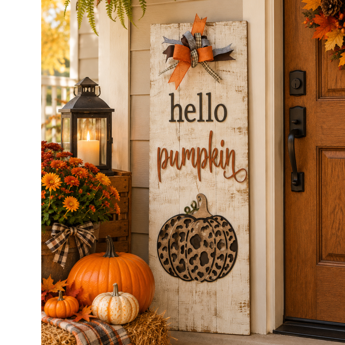 Hello Pumpkin Porch Sign