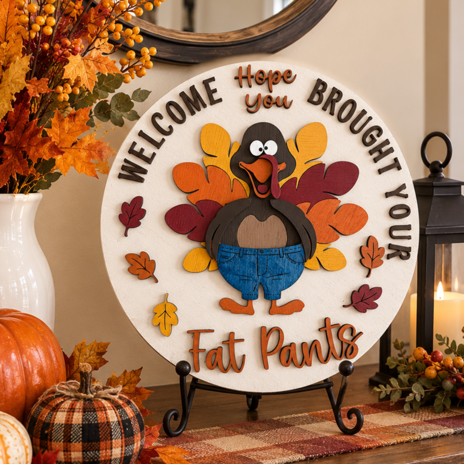 Turkey Fat Pants Welcome Sign
