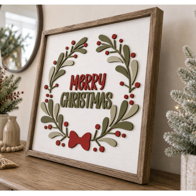 Merry Christmas Wreath