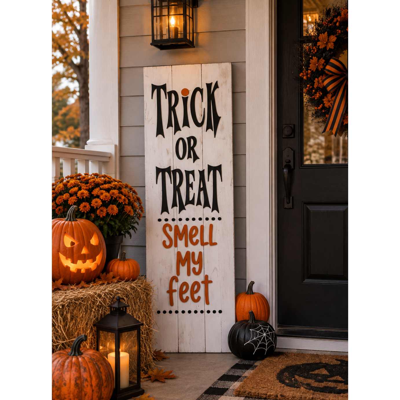 "Trick of Treat" porch sign 20" x 48"