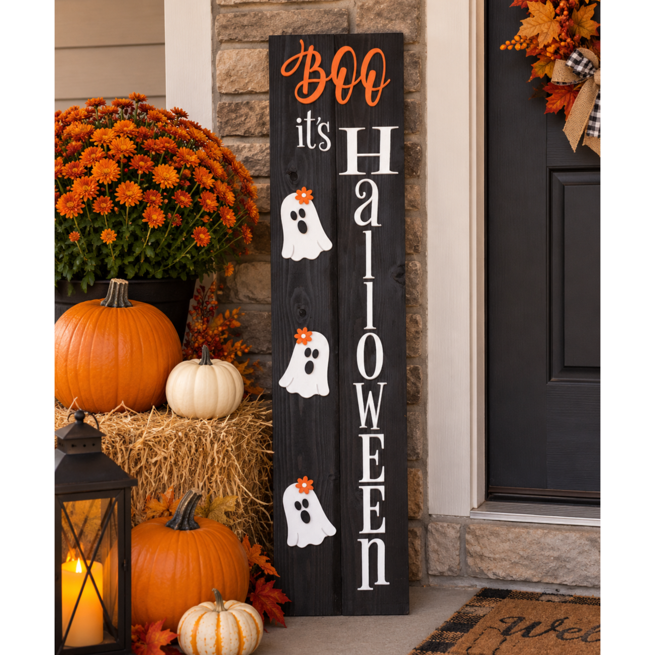 "Ghost" porch sign 12" x 48"