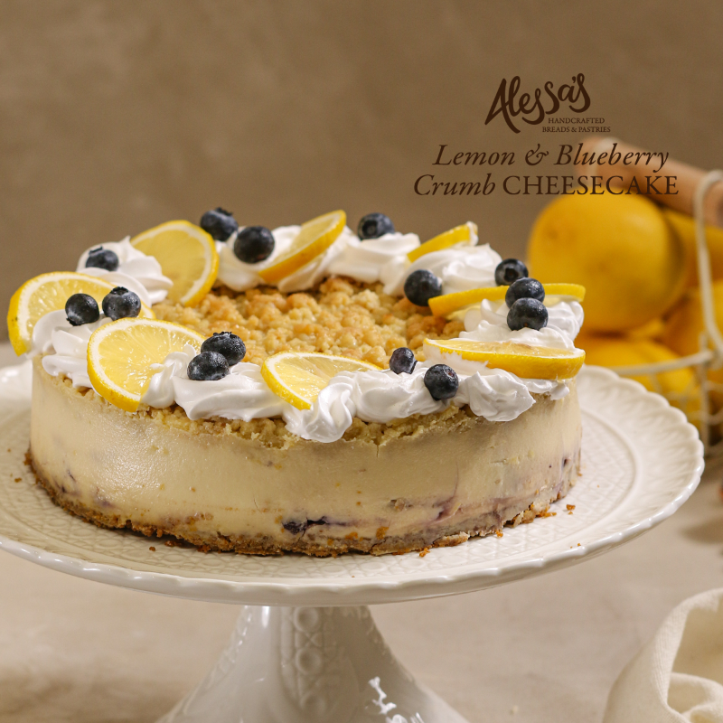 NEW Lemon Blueberry Crumb Cheesecake