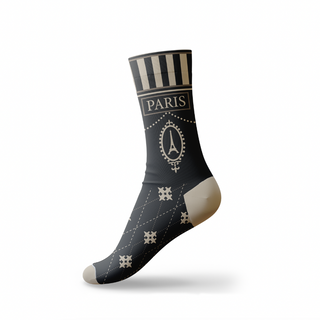 CHAUSS025 - CHAUSSETTES BISTROT CHIC NOIR PARIS #7760 