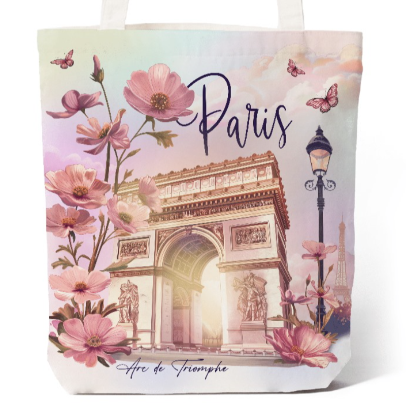 TOT032 - TOTE BAG ARC FLEURS #9993