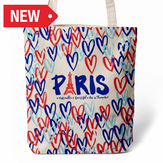 TOT028 - PARIS TOTE BAG COEURS FRANCE VSN #8972