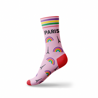 CHAUSS046 - CHAUSSETTES RAINBOW ROSE PARIS #7975