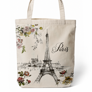 TOT007 - TOTE BAG PARIS FLEURS #7005