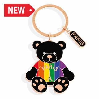 PCC108 - PORTECLE TEDDY PARIS BLACK RAINBOW #8569