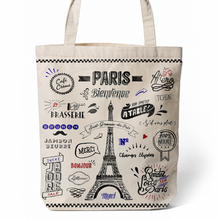 TOT008 - TOTE BAG PARIS FOOD  #7029