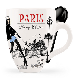 MUG082 - MUG SPOON PARIS FASHION B  #7470