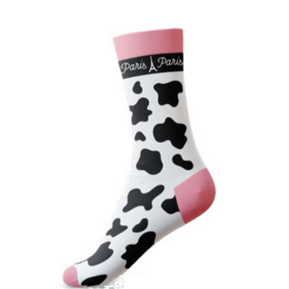 CHAUSS075 - CHAUSSETTES PARIS VACHE ROSE #8804