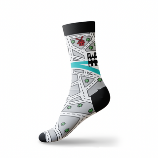 CHAUSS063 - CHAUSSETTES PARIS MAP BLANC #8248