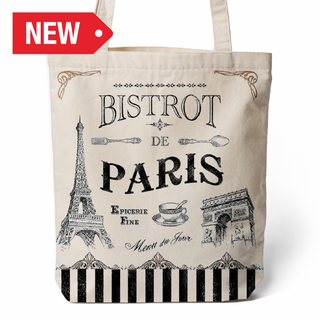 TOT024 - PARIS TOTE BAG BISTROT CHIC