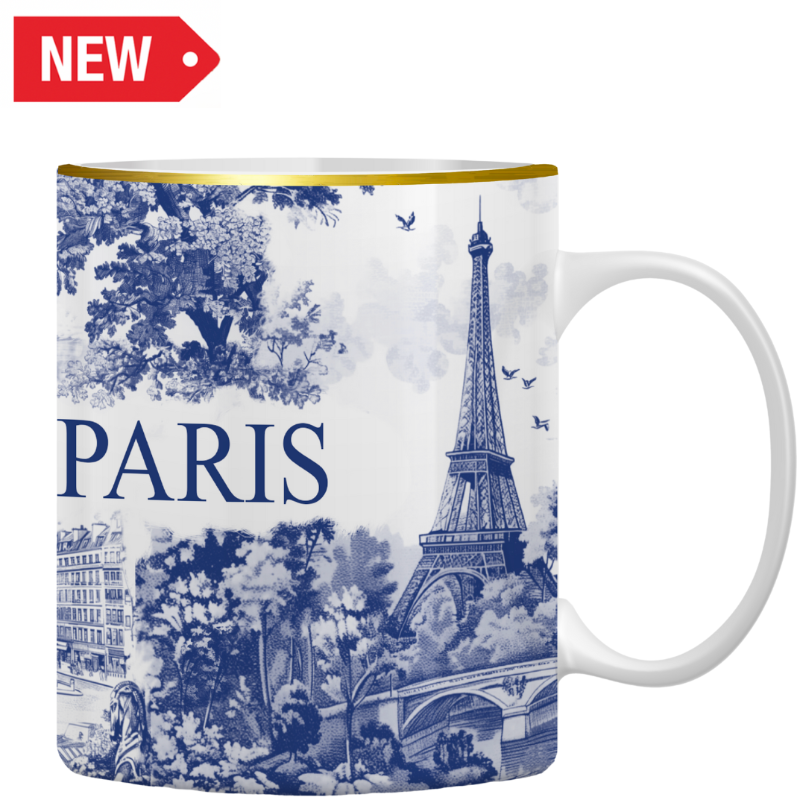 MUG106 - MUG STANDARD TOILE DE JOUY BLEU #9191