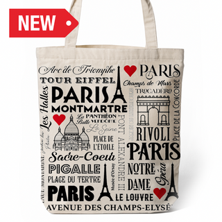 TOT017 - PARIS TOTE BAG PARIS TYPOS VSN #8323