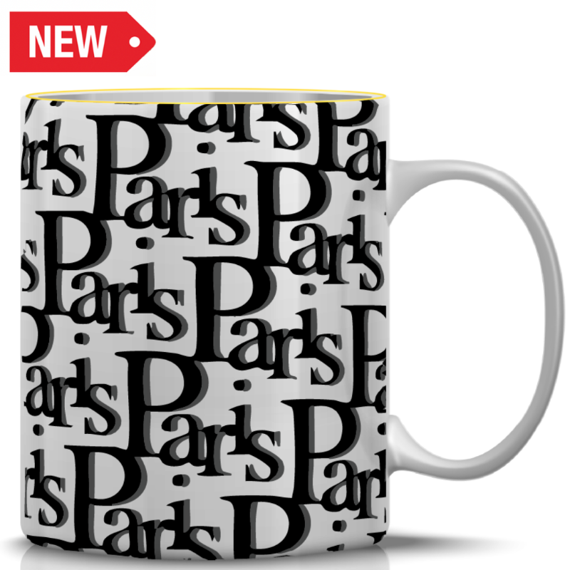 MUG109 - MUG STANDARD PARIS TYPO NOIR #9207