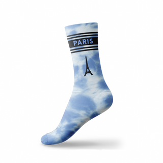 CHAUSS061 - CHAUSSETTES PARIS TIE DYE BLEU #8224