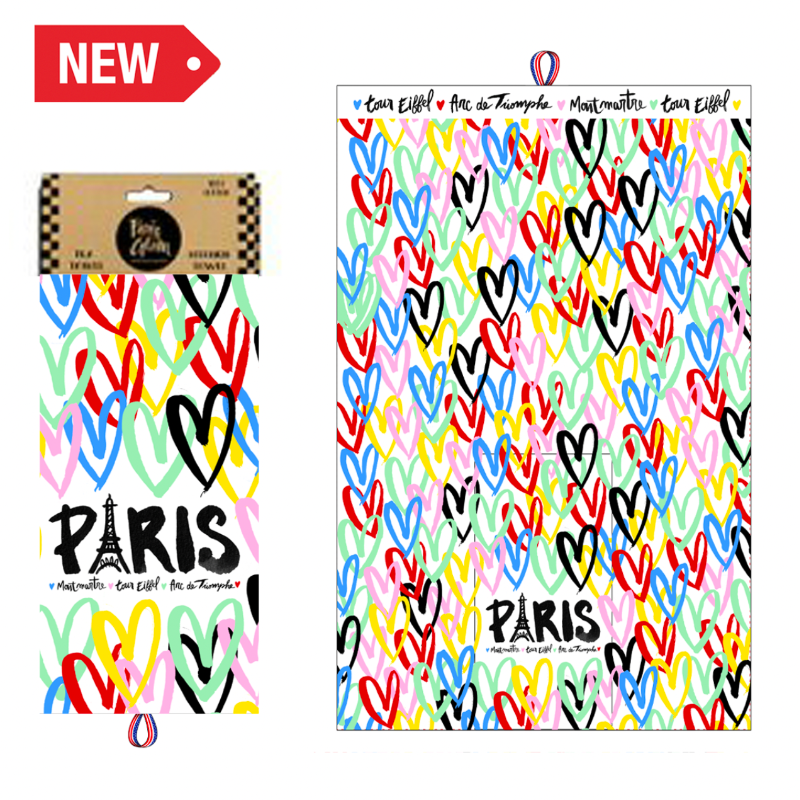 TOR023 - TORCHON PARIS COEURS #8958