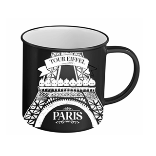 MUG075 - MUG RETRO PM TOUR EIFFEL NOIR #7043