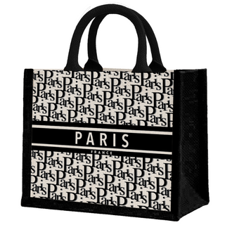 SAC051 - SAC CABAS MM PARIS TYPO NOIR #0265