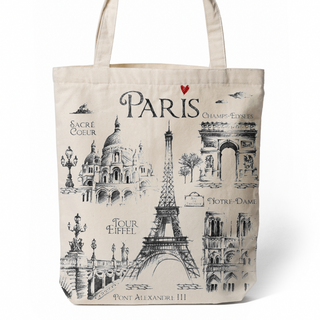 TOT016 - PARIS TOTE BAG CRAYON VSN #7135