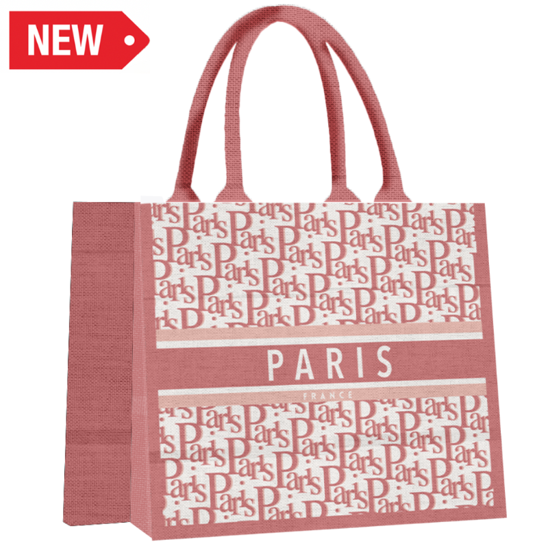  SAC038 - SAC CABAS PARIS TYPO ROSE #9337