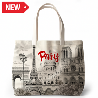 SAC025 - SAC JACQUARD PARIS NOIR ET BLANC VSN #8668