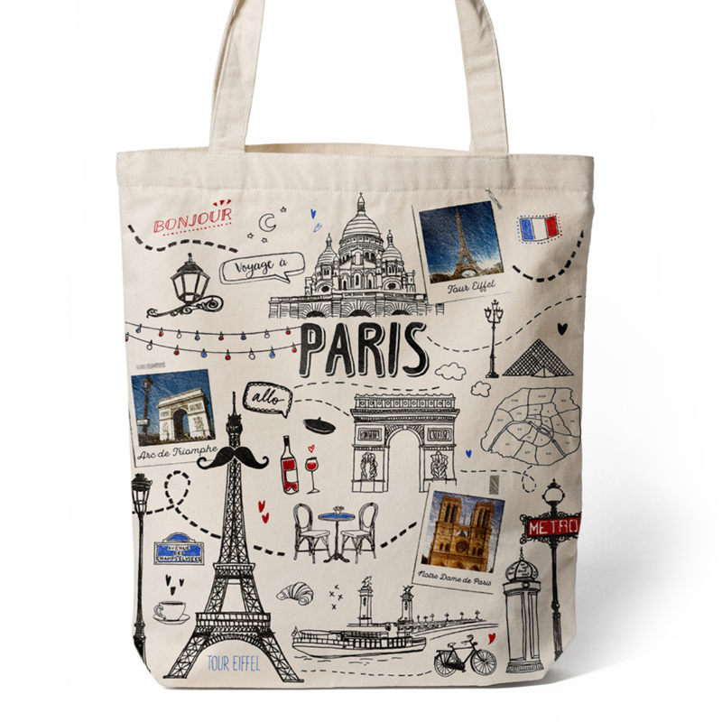 TOT010 - TOTE BAG POLA PARIS #6930