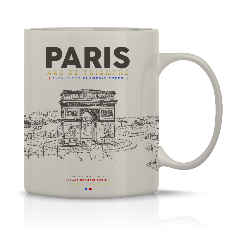MUG125 - MUG STANDARD PARIS ARC ECRU #9955