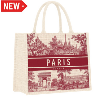 SAC049 - ECO BAG PARIS TOILE DE JOUY BORDEAUX #9603