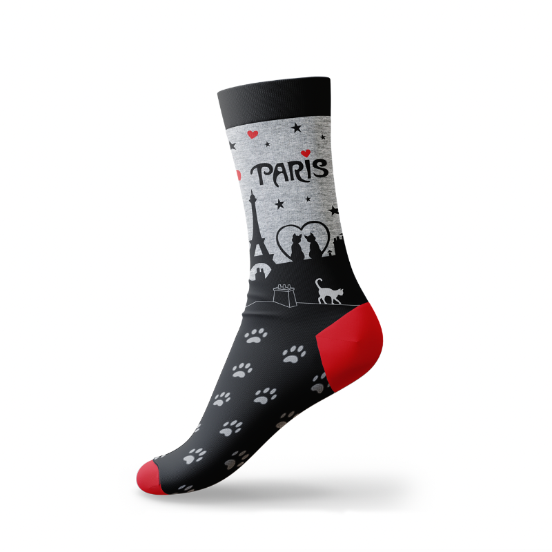 CHAUSS049 - CHAUSSETTES CHAT PARIS #8002 
