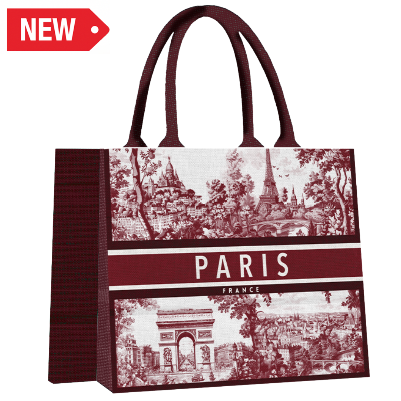 SAC041 - SAC CABAS PARIS TOILE DE JOUY BORDEAUX #9368