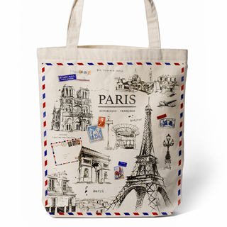 TOT004 - TOTE BAG PARIS AIRMAIL #6978