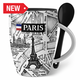 MUG087 - MUG SPOON PARIS GRAVURE #8514