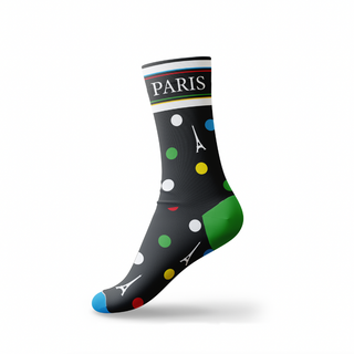 CHAUSS023 - CHAUSSETTES POIS BLEU VERT PARIS #7746 