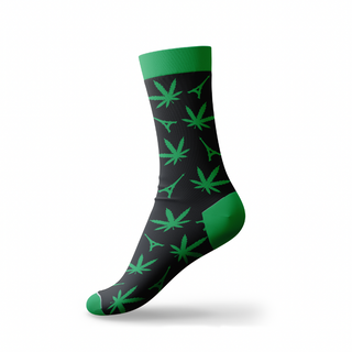 CHAUSS068 - CHAUSSETTES WEED NOIR PARIS #8446