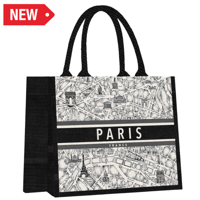 SAC033 - SAC CABAS PARIS CARTE NOIRE #9283