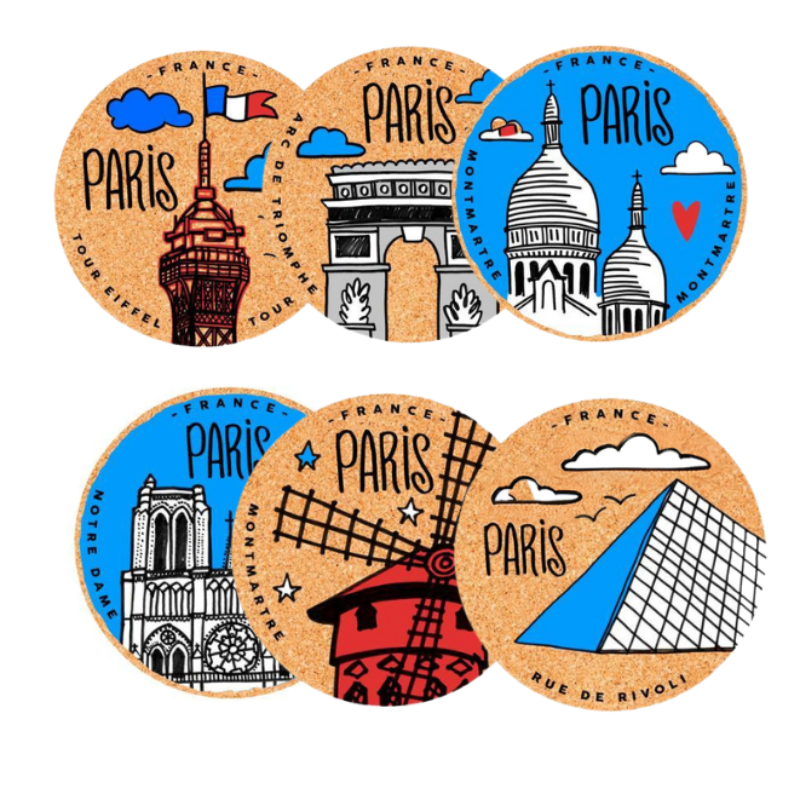 DES003 - DESSOUS DE VERRE COULEUR X6 