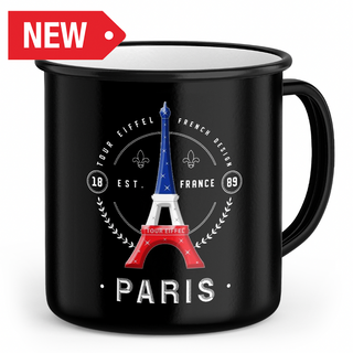 MUG092 - MUG PLAQUE TOUR EIFFEL BBR NOIR #8903