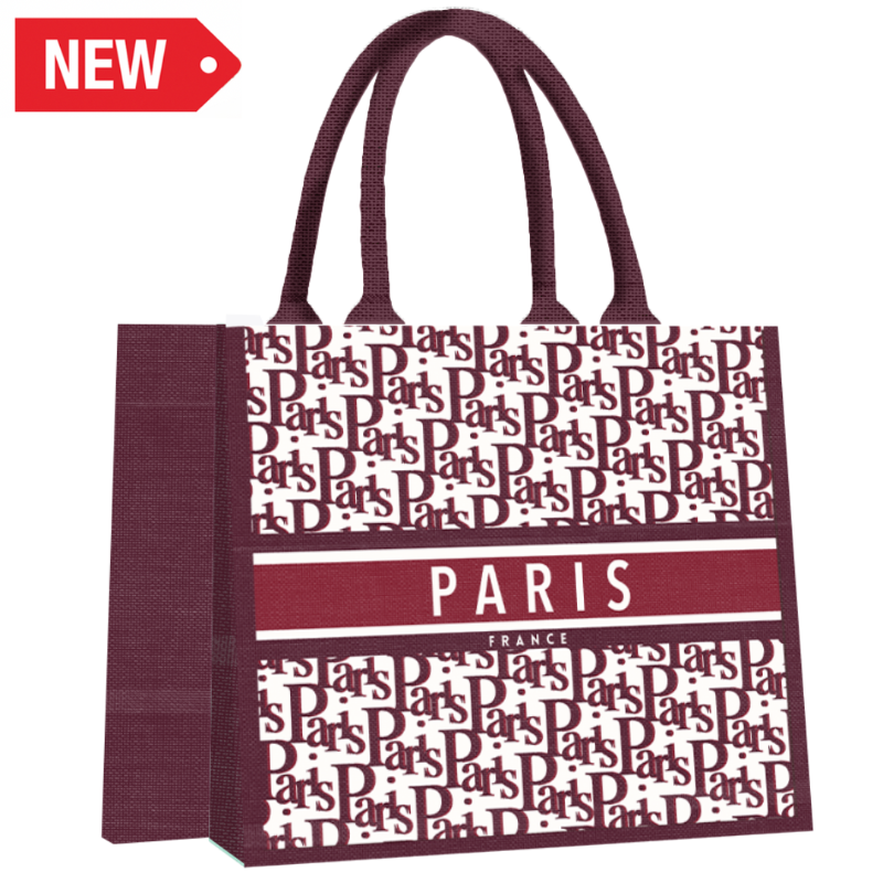 SAC036 - SAC CABAS PARIS TYPO BORDEAUX #9313